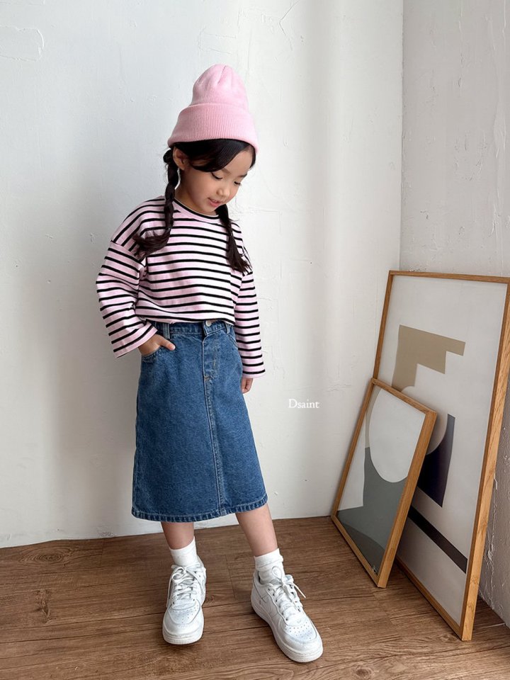 Dsaint - Korean Children Fashion - #discoveringself - Half-Open Denim Skirt - 9