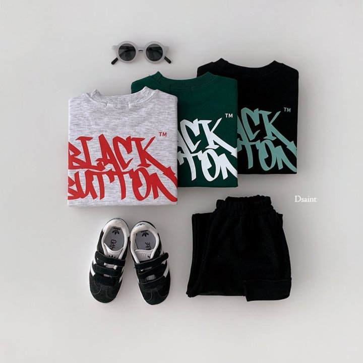 Dsaint - Korean Children Fashion - #discoveringself - Black Button Sweatshirt - 7