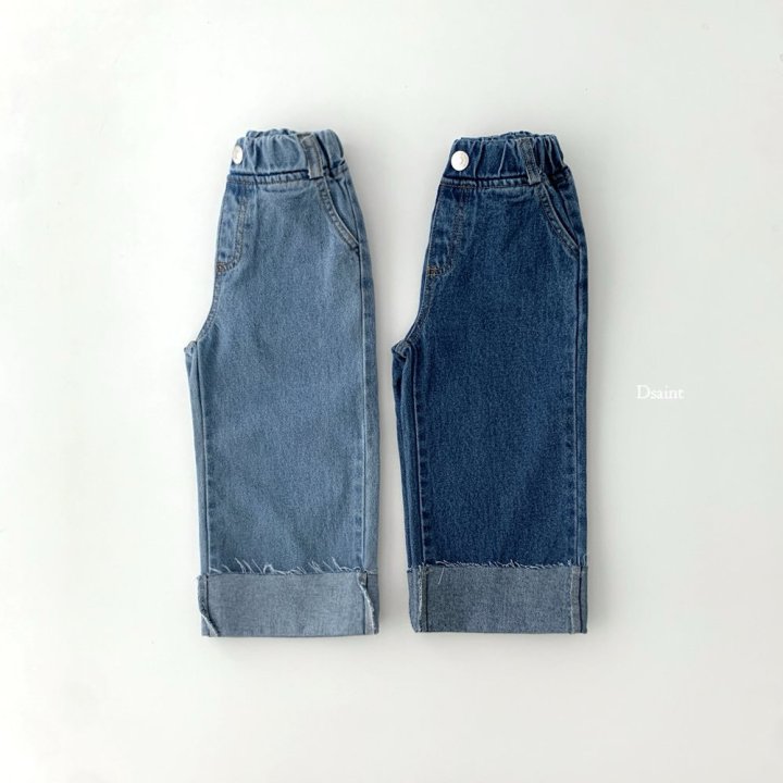 Dsaint - Korean Children Fashion - #discoveringself - Cutting Roll-up Wide Pants - 3