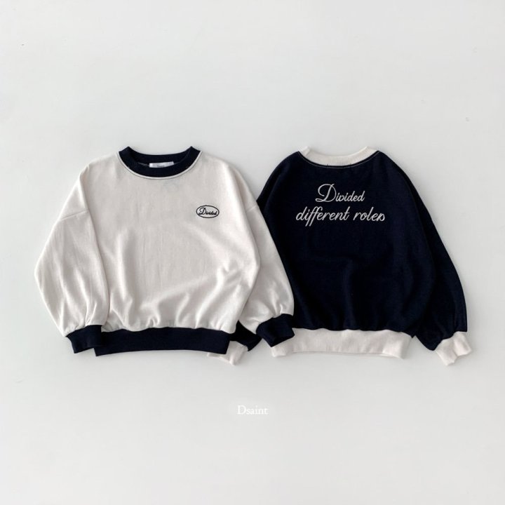 Dsaint - Korean Children Fashion - #discoveringself - Divided Sweatshirt - 2