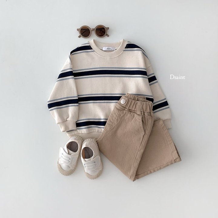 Dsaint - Korean Children Fashion - #fashionkids - Dotty Stripe Sweatshirt - 5