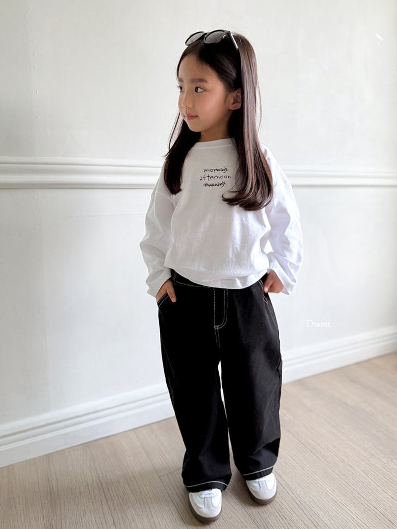 Dsaint - Korean Children Fashion - #fashionkids - Fit Wide Stitch Pants - 10