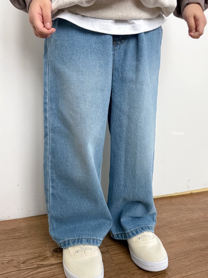 Dsaint - Korean Children Fashion - #fashionkids - MZ Wide Denim Pants - 8