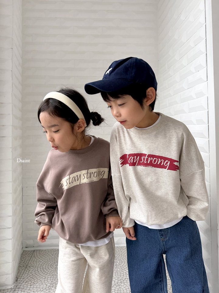 Dsaint - Korean Children Fashion - #fashionkids - Stay Strong Sweatshirt - 8