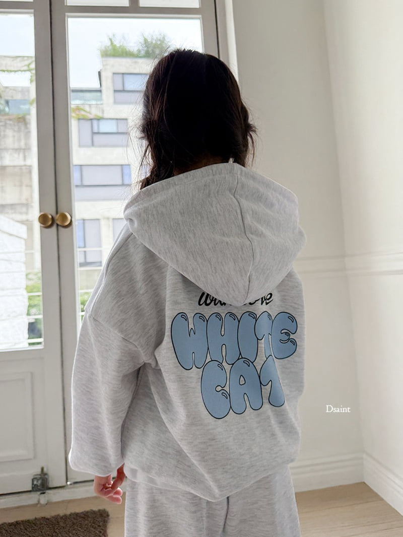 Dsaint - Korean Children Fashion - #kidsshorts - White Cat Hood Set - 12