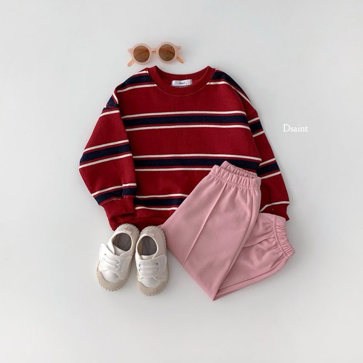 Dsaint - Korean Children Fashion - #kidsshorts - Dotty Stripe Sweatshirt - 6