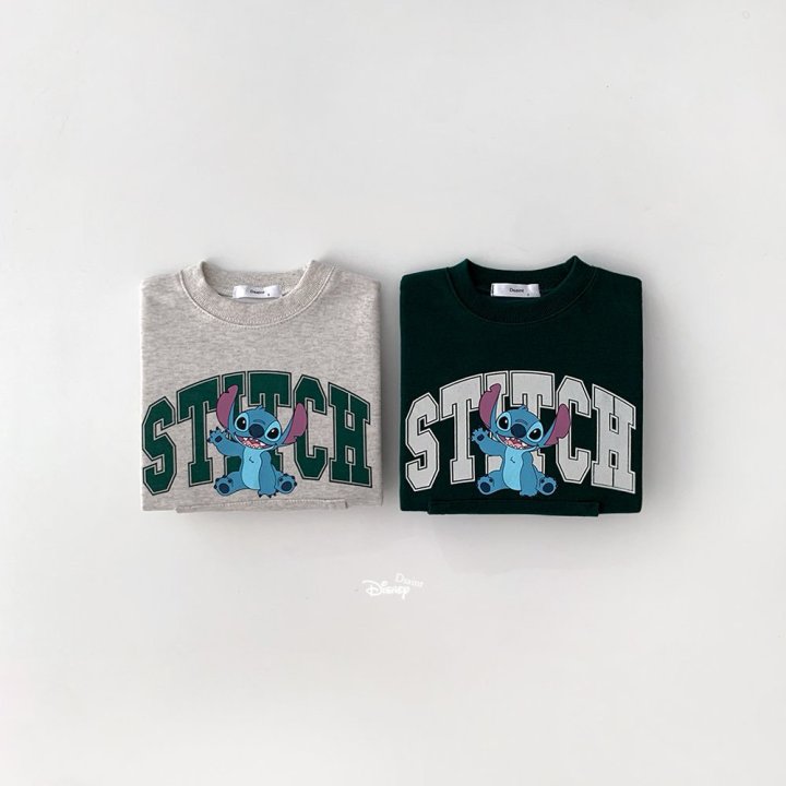 Dsaint - Korean Children Fashion - #kidsshorts - Stitch Kangaroo Sweatshirt - 3