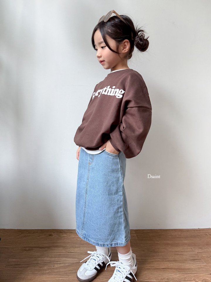 Dsaint - Korean Children Fashion - #kidsshorts - Half-Open Denim Skirt - 11