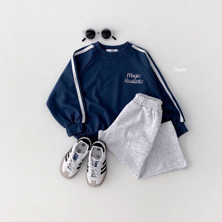 Dsaint - Korean Children Fashion - #kidsshorts - Magic Double Line Sweatshirt - 8