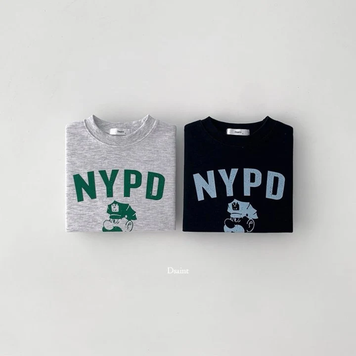 Dsaint - Korean Children Fashion - #kidsshorts - NYPD Police Sweatshirt - 2