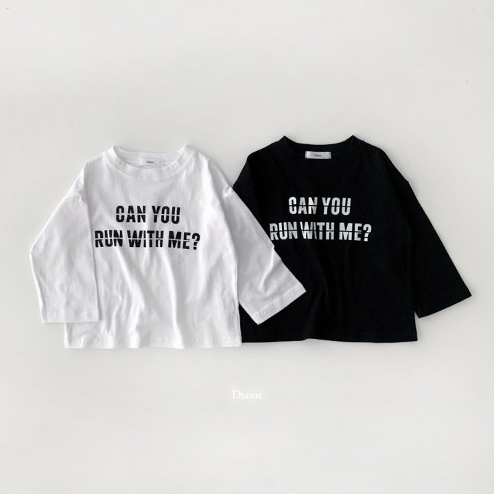 Dsaint - Korean Children Fashion - #kidsshorts - Can You Run Tee