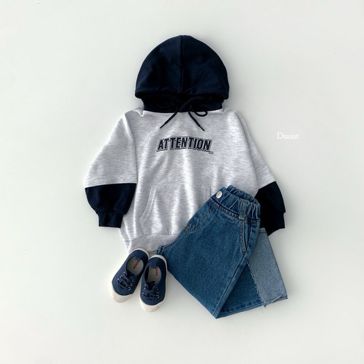 Dsaint - Korean Children Fashion - #kidsshorts - Attention Hoodie - 6