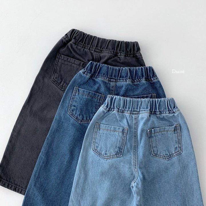 Dsaint - Korean Children Fashion - #kidsshorts - Mild Wide Denim Pants - 6