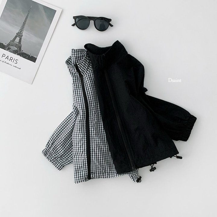 Dsaint - Korean Children Fashion - #kidsshorts - Good Pick Windbreaker (Black) - 6