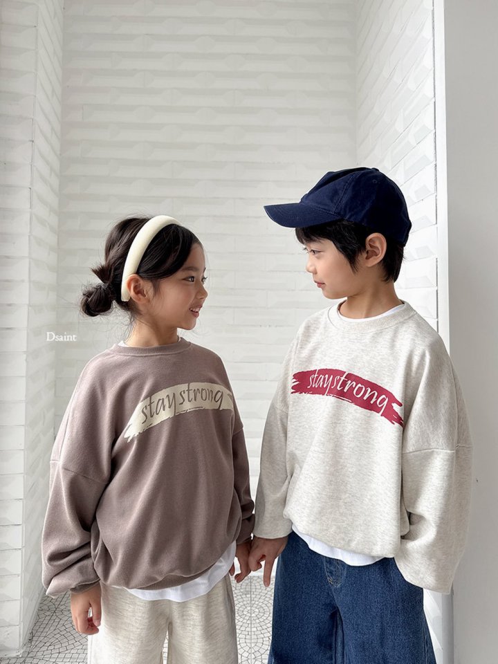 Dsaint - Korean Children Fashion - #kidsshorts - Stay Strong Sweatshirt - 9