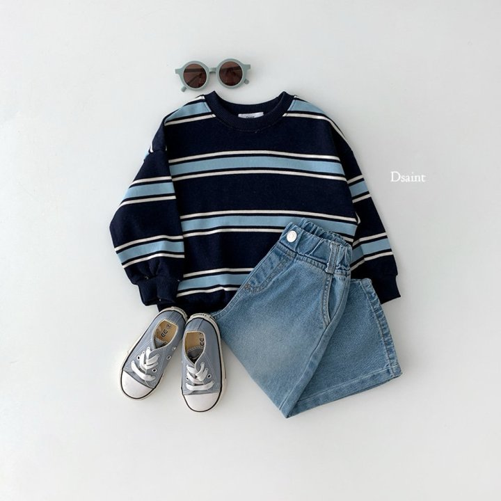 Dsaint - Korean Children Fashion - #kidsstore - Dotty Stripe Sweatshirt - 7