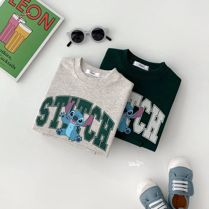 Dsaint - Korean Children Fashion - #kidsshorts - Stitch Kangaroo Sweatshirt - 4