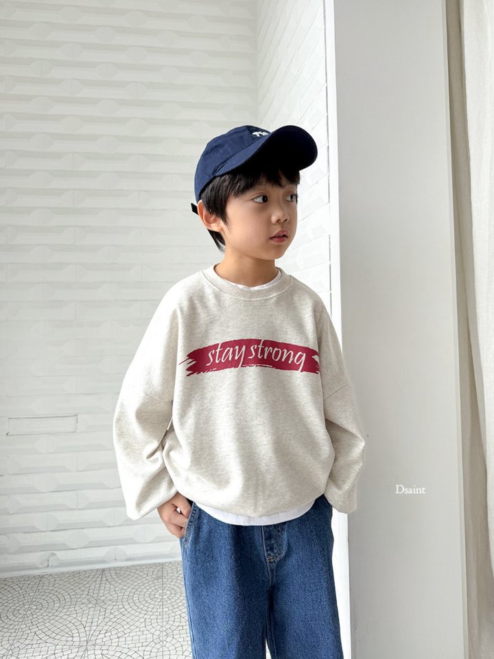 Dsaint - Korean Children Fashion - #kidsstore - Stay Strong Sweatshirt - 10