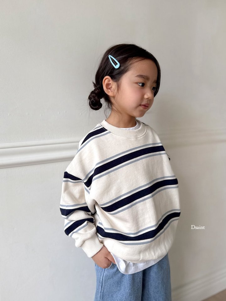 Dsaint - Korean Children Fashion - #kidzfashiontrend - Dotty Stripe Sweatshirt - 8