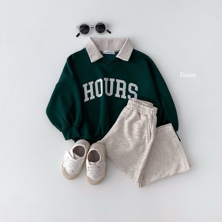 Dsaint - Korean Children Fashion - #kidzfashiontrend - Hours Collar Sweatshirt - 6