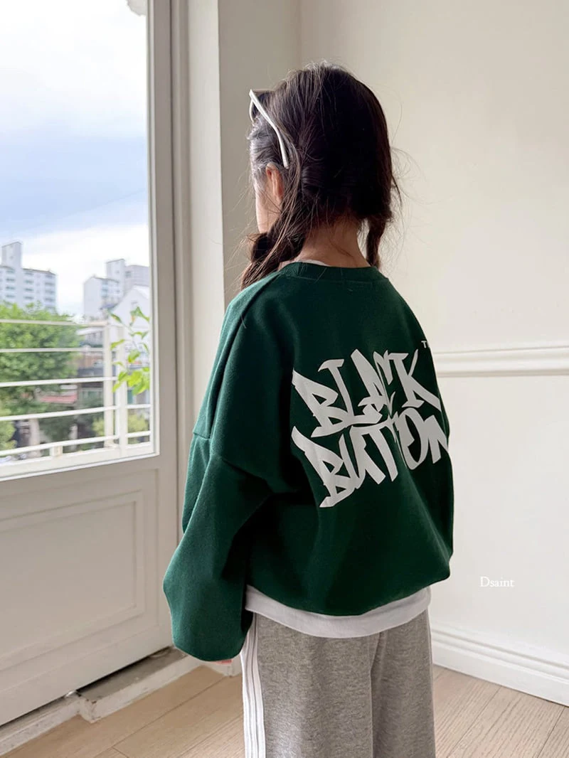 Dsaint - Korean Children Fashion - #kidzfashiontrend - Black Button Sweatshirt - 11