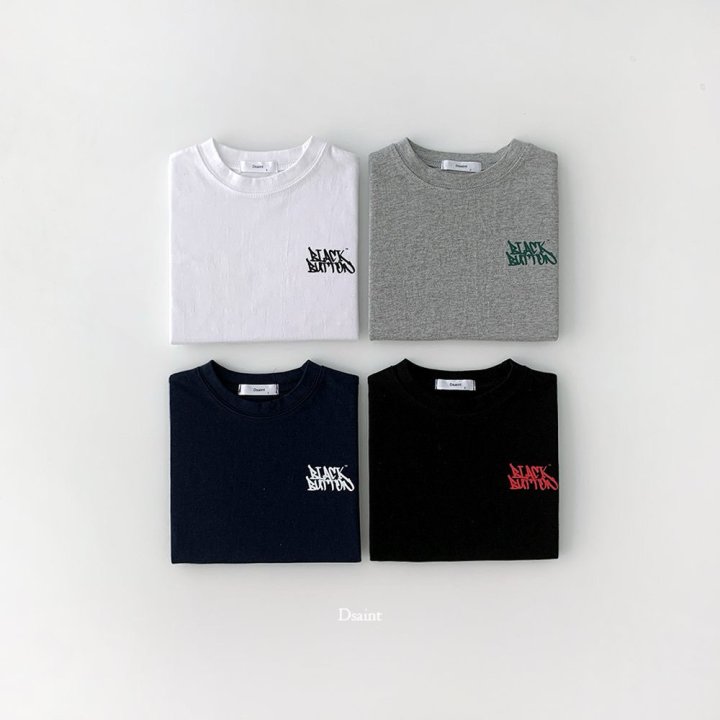 Dsaint - Korean Children Fashion - #kidsstore - Black Button Logo Tee - 4