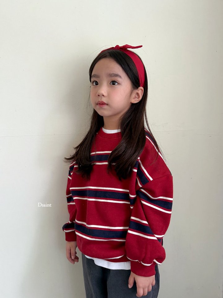 Dsaint - Korean Children Fashion - #littlefashionista - Dotty Stripe Sweatshirt - 10