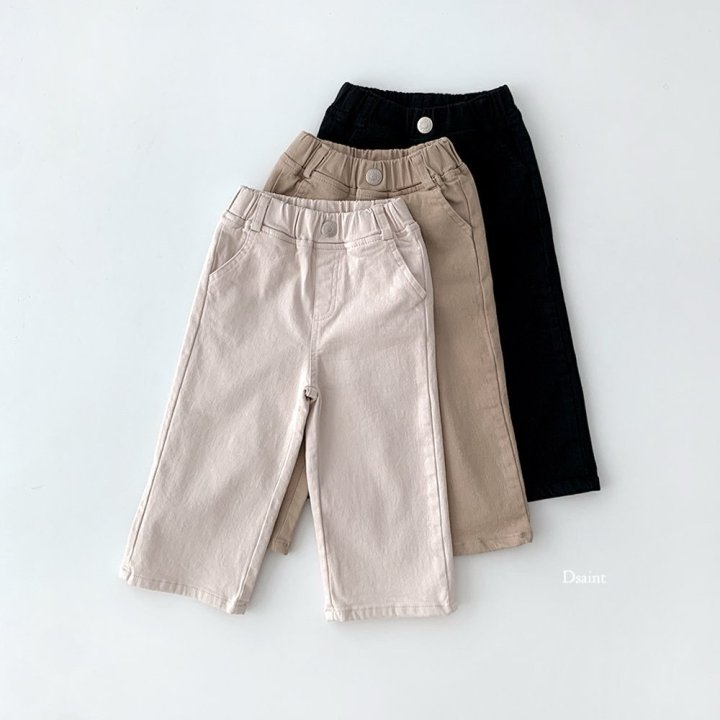 Dsaint - Korean Children Fashion - #littlefashionista - Special Stretch Wide Jeans - 3