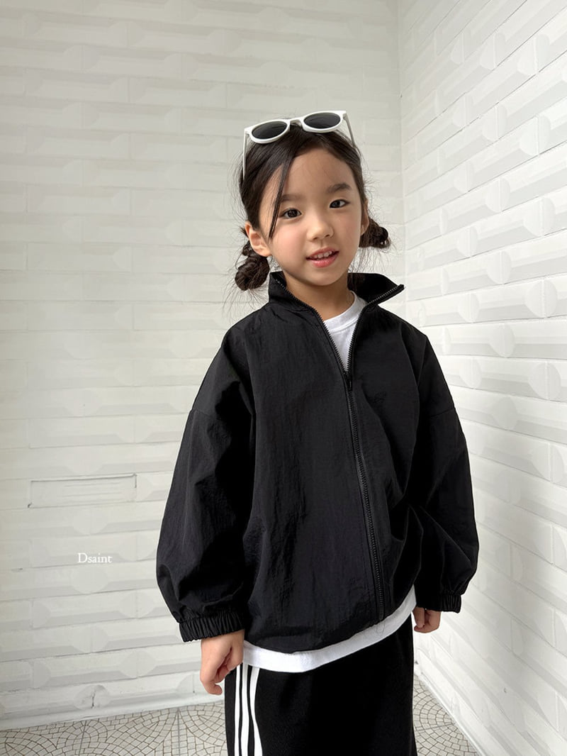 Dsaint - Korean Children Fashion - #littlefashionista - Good Pick Windbreaker (Black) - 10