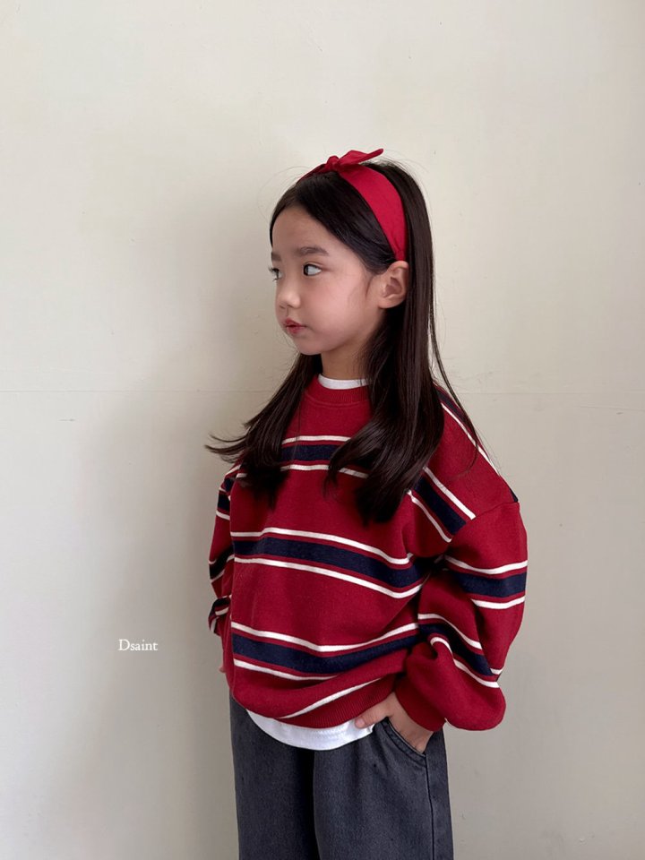 Dsaint - Korean Children Fashion - #magicofchildhood - Dotty Stripe Sweatshirt - 11