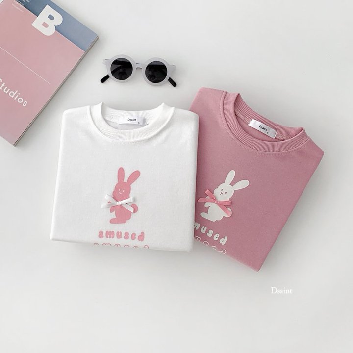 Dsaint - Korean Children Fashion - #littlefashionista - Amu Pink Ribbon Sweatshirt - 4