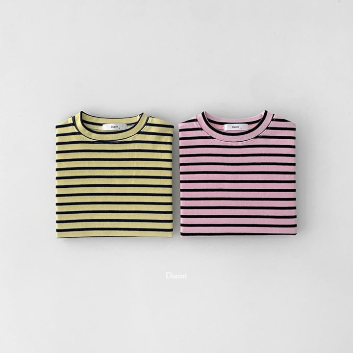 Dsaint - Korean Children Fashion - #magicofchildhood - Banana Stripe Tee - 2