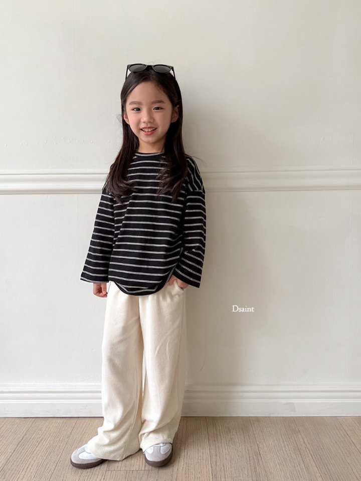 Dsaint - Korean Children Fashion - #magicofchildhood - Small Line Stripe Tee - 11