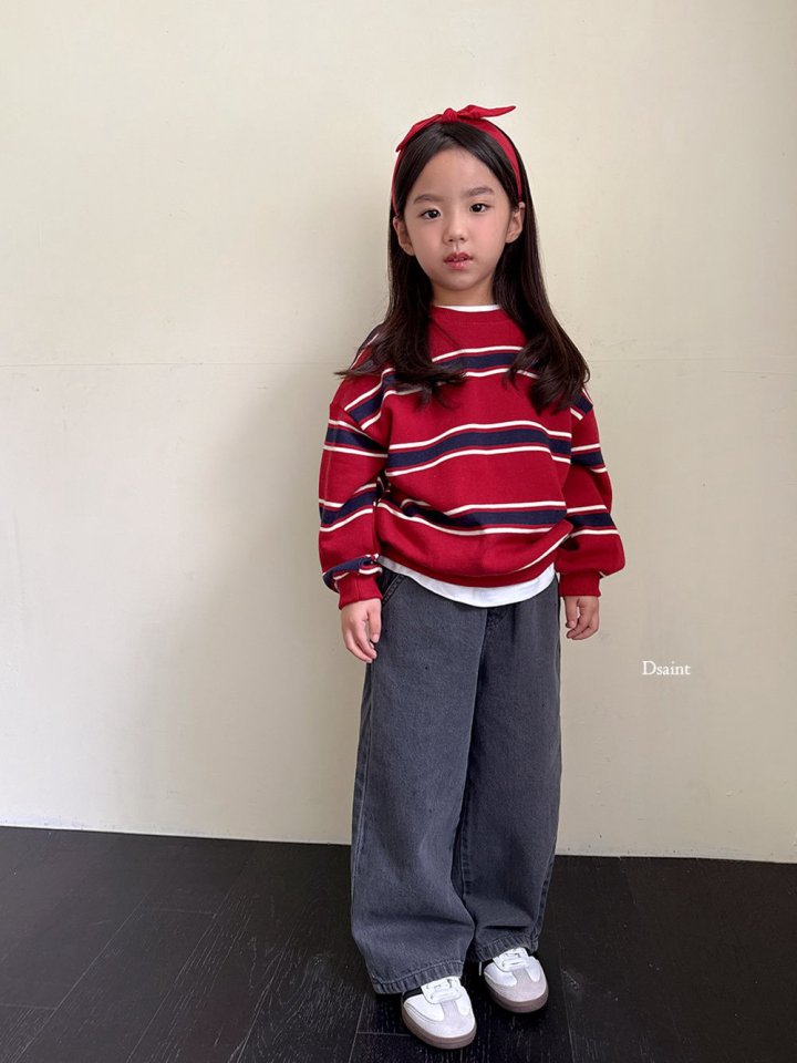 Dsaint - Korean Children Fashion - #minifashionista - Dotty Stripe Sweatshirt - 12