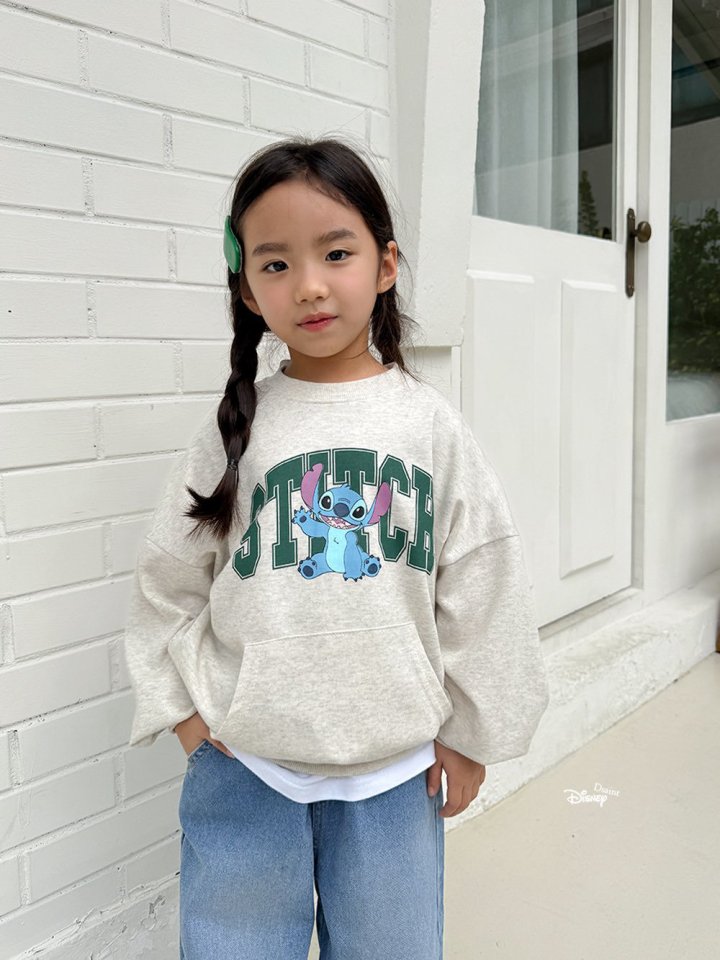 Dsaint - Korean Children Fashion - #minifashionista - Stitch Kangaroo Sweatshirt - 9