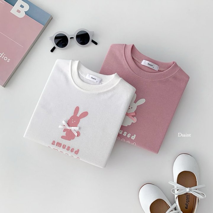 Dsaint - Korean Children Fashion - #minifashionista - Amu Pink Ribbon Sweatshirt - 5