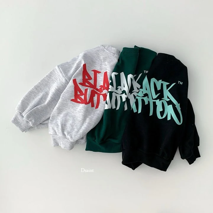 Dsaint - Korean Children Fashion - #minifashionista - Black Button Sweatshirt