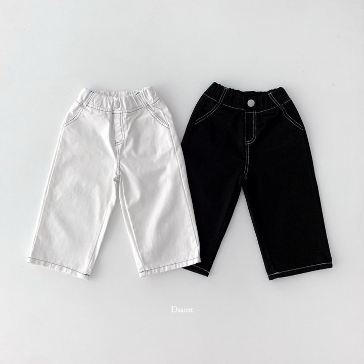 Dsaint - Korean Children Fashion - #minifashionista - Fit Wide Stitch Pants