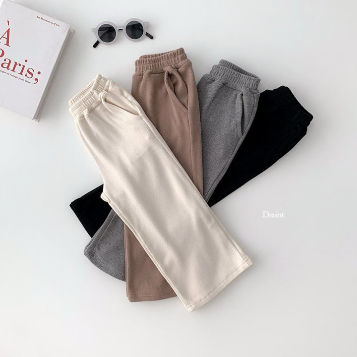 Dsaint - Korean Children Fashion - #magicofchildhood - Soft Feel Knit Wide Pants - 4