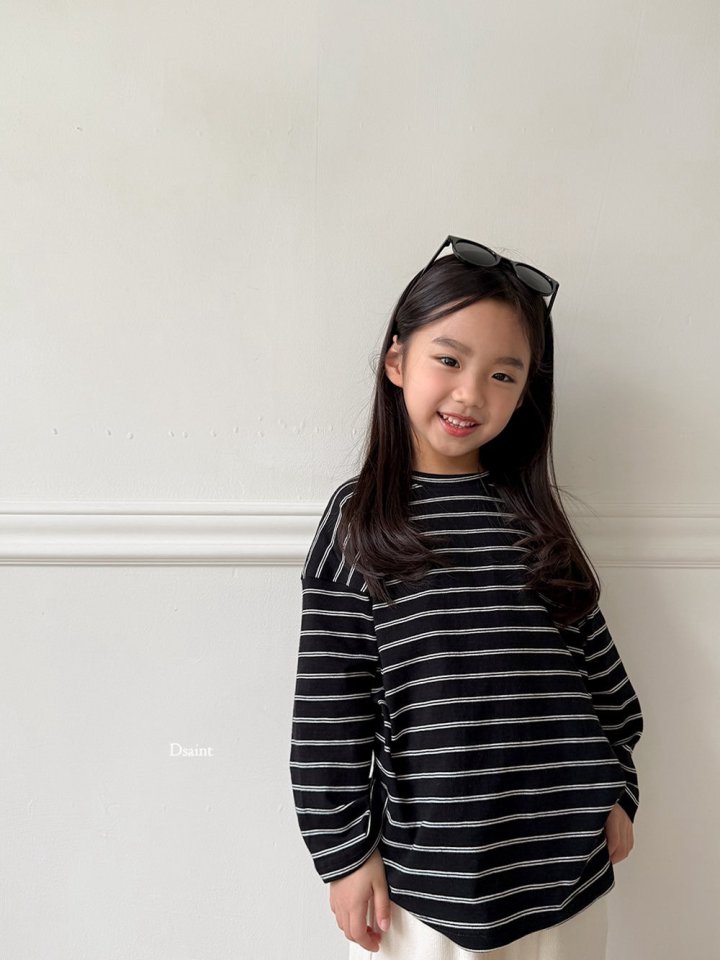 Dsaint - Korean Children Fashion - #minifashionista - Small Line Stripe Tee - 12