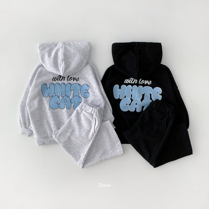 Dsaint - Korean Children Fashion - #prettylittlegirls - White Cat Hood Set - 3