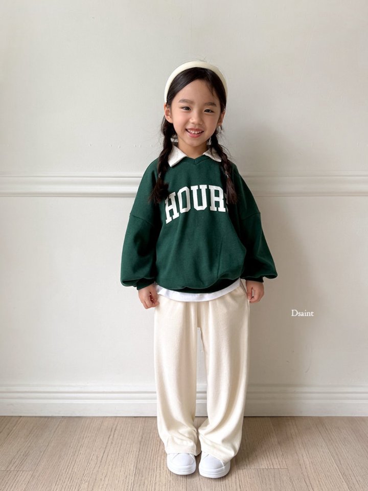 Dsaint - Korean Children Fashion - #prettylittlegirls - Hours Collar Sweatshirt - 11