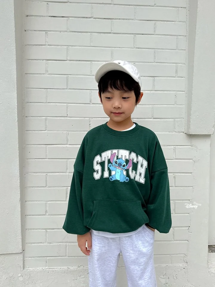 Dsaint - Korean Children Fashion - #prettylittlegirls - Stitch Kangaroo Sweatshirt - 10