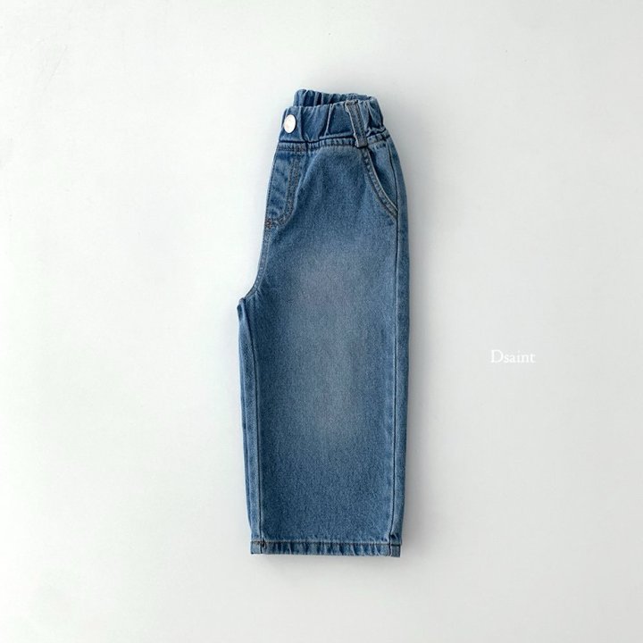 Dsaint - Korean Children Fashion - #prettylittlegirls - MZ Wide Denim Pants - 2
