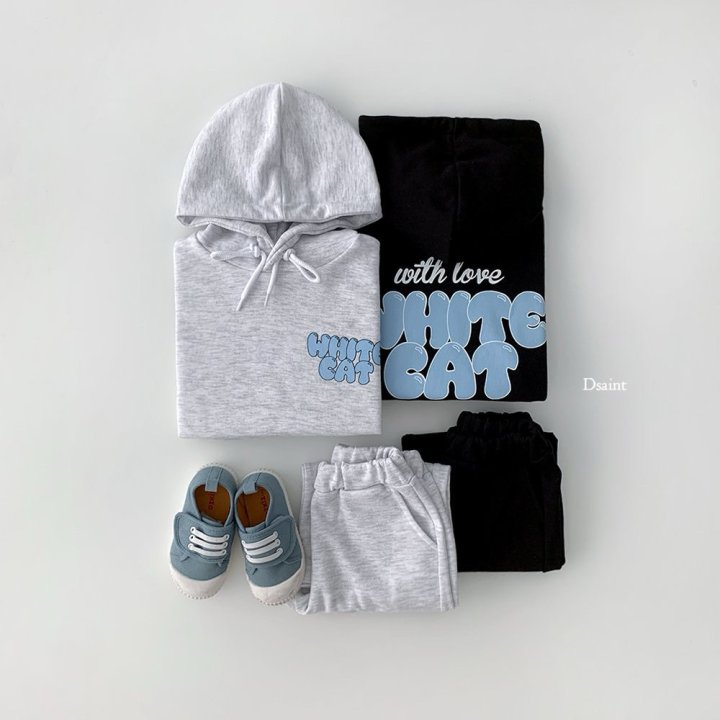Dsaint - Korean Children Fashion - #stylishchildhood - White Cat Hood Set - 6