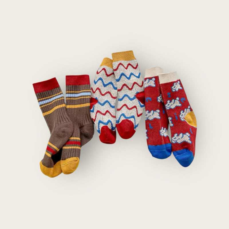 Dudie - Korean Children Fashion - #Kfashion4kids - Wave Rabbit Set (set of 3) - 3