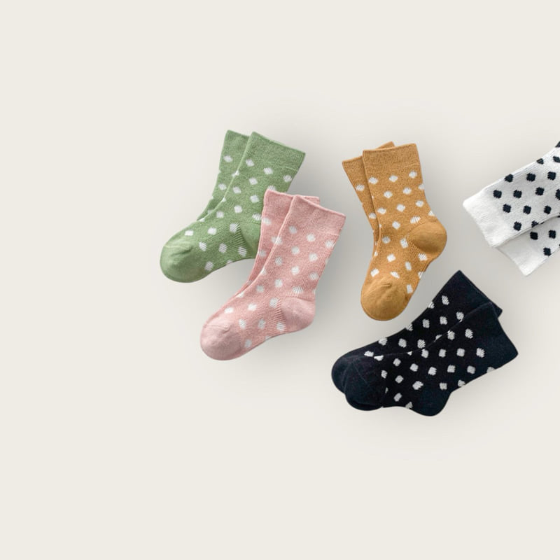 Dudie - Korean Children Fashion - #Kfashion4kids - Dot Set (set of 5) - 2