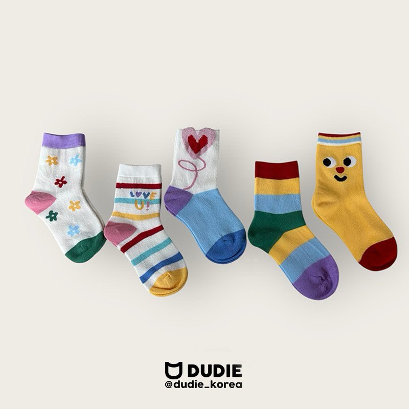 Dudie - Korean Children Fashion - #childofig - I Love You Set (set of 5)