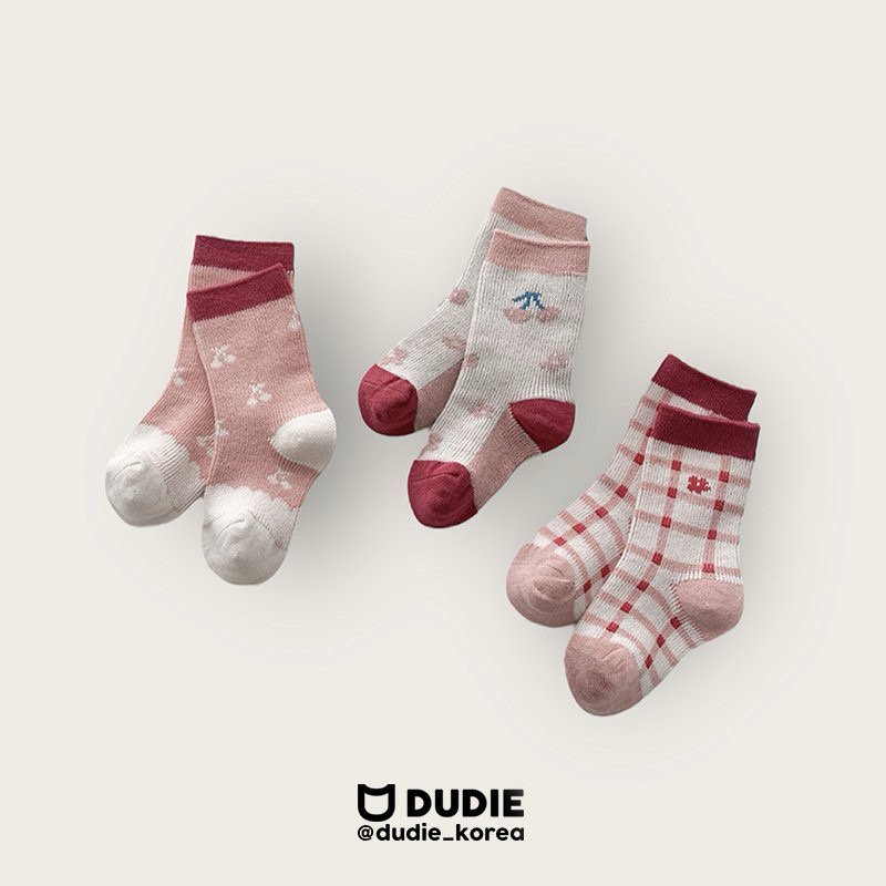 Dudie - Korean Children Fashion - #childofig - Cherry Plus Set (set of 3)