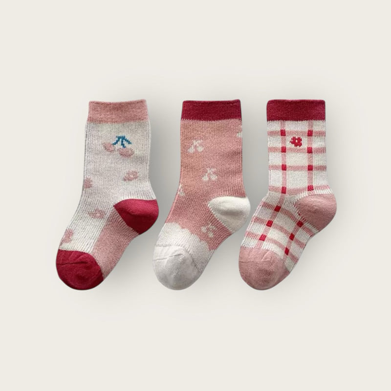 Dudie - Korean Children Fashion - #childofig - Cherry Plus Set (set of 3) - 2